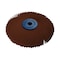 Dedeco Sunburst Radial Bristle Discs 4 in X 1/2 in Curved Tc Brown 36 Grit A/O 1/Unit 2271 - alternate 1